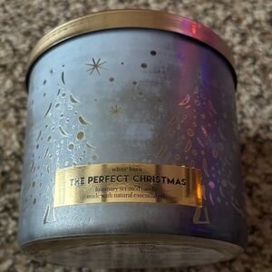 White Barn Silver and Gold Christmas Candle